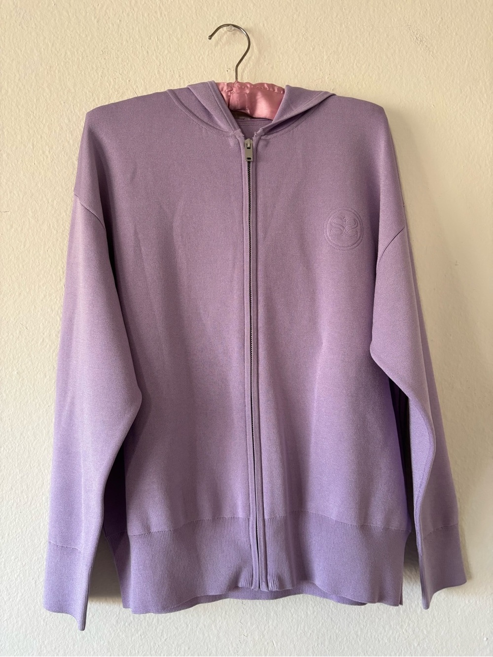 Sandro lavender zip up hoodie